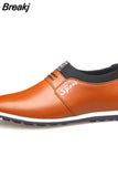 Classic Casual Men's Leather Shoes Height Increasing Shoes Sports for Men Summer Business Pointed Shoes Soild Loafers