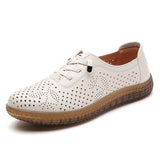 Breakj New Summer Single Shoes Lady Soft Soles Of The Year-Old Mother Shoes Women Pedal Casual Comfortable Small Leather