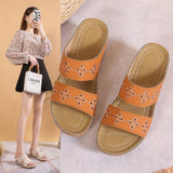 Breakj Thick Bottom Slippers Female Foot Pedal Home Slippers Car Sewing Hollow Slippers Female Women