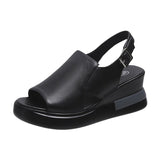Breakj Cake Thick Bottom Heel Shoes Women Wear 2025 After The Empty Word Buckle Cool Slippers Large Size High Heel Sandals