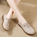Breakj New Summer Single Shoes Lady Soft Soles Of The Year-Old Mother Shoes Women Pedal Casual Comfortable Small Leather