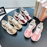 Breakj Korean Version Of Forrest Gump Shoes Female Spring 2025 New Student Running Sports Versatile High Dad Shoes