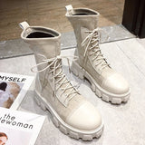 Sock Boots Women 2020 New Punk Gothic Shoes Ankle Boots Platform Shoes Women White Sock