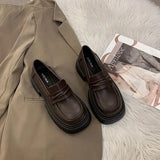 Shoes Ladies Oxfords Women's Clogs Platform Modis British Style Female Footwear Soft 2024 Leather Creepers Cute Cross