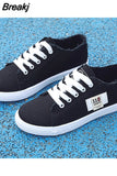 Canvas shoes woman new arrival Lace-up Spring/autumn Sneakers for girls Fashion Denim solid Blue/White casual shoes