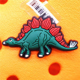 1pcs Cute Dinosaur PVC Shoe Charms Triceratops Accessories Tyrannosaurus Decorations fit Croc Bracelet Kids