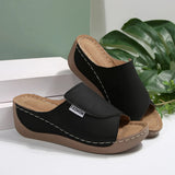 Breakj Thick-Bottomed Casual Slippers Women 2025 New Word Drag Simple Fashion Fish Mouth Slope And Lady Cold