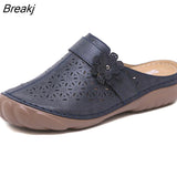 Summer Shoes Women Wedge Sandals Casual Woman Sandals Flowers Wedges Shoes Plus Size 42 Soft Wedge Heel 4.5cm