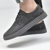 Leather men shoes Autumn Winter Men Shoes lace up Outdoor Casual Shoe Flat Shoe Breathable Non-slip Walking Shoes