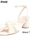 2023 Summer Woman Sandals Super High Heel With Butterfly-knot Sweet Lady Office Woman Sandals Shoes Plus Size