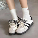 Breakj Large-Size Women's Shoes 2025 New Retro Student Board Shoes Korean Version Of The Little White Shoes