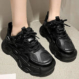 Platform Women's Sneakers Vulcanize Shoes 2022 Autumn New Fashion High Heel Breathable Mesh Women's Dad Casual