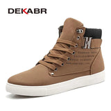 2021 Hot Men Shoes Fashion Warm Fur Winter Men Boots Autumn Leather Footwear For Man New High Top Canvas Casual Shoes