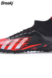 Men Soccer Shoes Turf Black Kids Cleats Training Football Boots High Ankle Sport Sneakers Size