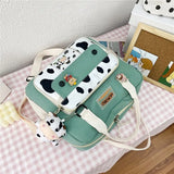 2021 Backpack for women Nylon mini backpack korean Shoulder bag Kawaii badge school backpack for girls NEW Women's
