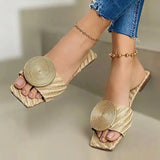 Summer Ladies Shoes Flat Fashion Casual Sandals for Female slippers Flats Solid Color Fashion Outside Beach Ladies