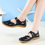 New Genuine Leather Women's Summer Sandals Cut-Outs Woman Flats Shoes Breathable Female Beach Loafers Soft Mother