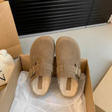Breakj And Winter Fashion New Boken Shoes Women's Single Shoes Baotou Fashion Suede Fashion Little Red Book Recommended