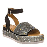 Fashion Rhinestone Wedge Sandals Ladies Summer 2023 High Heels Platform Shoes Women's Platform Sandals Zapatos Mujer