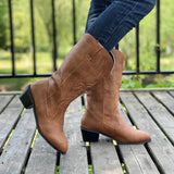 2023 Autumn And Winter Women's Leather Boots, Middle Boots, PU Pointed Sleeve, Large Size Women's