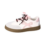 Breakj Primer Leather Shoes Women 2025 Autumn Retro Height Leisure Women's Shoes Double Bows Trend
