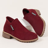 Breakj Barrel With Retro Matte Short Boots Female Coarse And Flat Bottom Side Zipper Martin