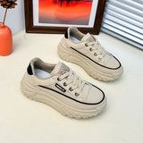 Breakj Shoes Female Spring 2024 New Korean Version Of Joker Student Platform Shoes Female Casual Shoes Breathable Women's Shoes