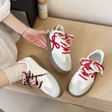 Breakj Primer Leather Shoes Women 2025 Autumn Retro Height Leisure Women's Shoes Double Bows Trend