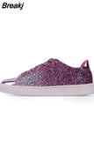 Women Sneakers Winter Fashion Sequins Solid Color Sneakers Nightclub Trend Wild Comrfortable Sport Casual Shoes