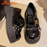High Heels Y2k Shoes 2023 Summer Hot Star Graffiti Women Shoes On Platform Punk Gothic Lolita Mary Jean Platform