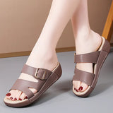 Breakj Cool Slippers Women Summer Slope And Anti-Slip Soft Bottom Lady Slippers Fashion Loose Cake Thick Bottom Word Cool