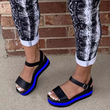 Gladiator New Ladies Platform Summer Sandals Wedges Women 2021 Buckle Casual Beach Sandals Zapatillas Casa Mujer Big Size
