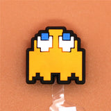 imitation Game Style PVC Shoe Charms Cute Pac-Man Shoe Accessories Shoe Buckle Decorations fit Croc JIBZ Kids X-mas