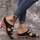 Breakj Summer Outside The Seaside Wear New Slippers Leisure Slopes And Flowers Shoes Beach Vacation Rome Cool Drag Sandals