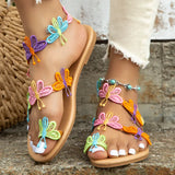 for Women 2023 Hot Sale Bow Decoration Women's Sandals Summer Beach Holiday Women Sandals Casual Light Flat Sandals