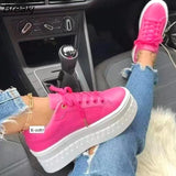 Women Wedge Heel Platform Sneakers 2022 Spring Autumn Casual Outdoor Walking Shoes Plus Size 43 Fashion Vulcanized Sports