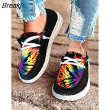 Summer Women Vulcanized Shoes Canvas Slip on Loafers Female Flat Shoes Fashion Ladies Walking Shoe Leopard Casual