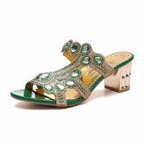 Women Cute Sweet Blue Crystal Peep Toe High Heel Shoes & Sandals Ladies Classic Summer High Heels Party Shoes
