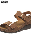 Shoes on Sale 2023 Basic Women's Sandals Summer Soft Bottom Wedges Sandalias Casual Retro Shoes for Women Zapatos