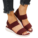 Breakj Sandals Women's 2023 Summer Thick-Soled Flats Fish Mouth Tight Large-Size Sandals Women's Shoes