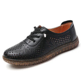 Breakj New Summer Single Shoes Lady Soft Soles Of The Year-Old Mother Shoes Women Pedal Casual Comfortable Small Leather