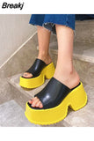 High Heels Women's Slippers2023 Summer Hot Fashion Open Toe Sandal Simply Causal Leather Sandal Slippers Outdoor