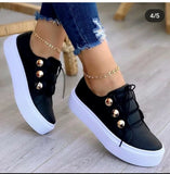 Size Casual Flat Single Shoes Women's New Round Head Thick Sole Casual Women's Single Shoes