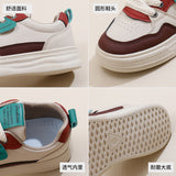 Breakj 2025, Small White Shoes New Korean Version Ins Schoolgirls Taller Platform Sports Board Shoes Casual Shoes