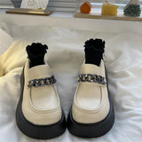 2022 NEW Lolita shoes chain platform shoes Japanese JK uniform shoes Kawaii mocassin loafers women college girls mary jane