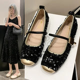 Breakj And Summer New Small Fragrant Ballet Shallow Mouth Single Shoes French Round Head Flat Shoes Mary Precious