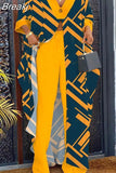 Fashion Streetwear Women V Neck Long Tops+Pants Two Piece Sets Female Printing Matching 2pcs Outfits Casual