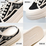Breakj 2025 New One Foot Pedal Sandals Women Wear Ins Tide Thick Platform Sandals Casual Beach Shoes Street