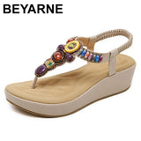 platform sandals National Style Women Sandals Bohemia Flats Beaded Size Foreign Trade Shoes Summer Shoes Women