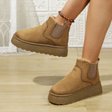 Breakj Velvet Round Head Jacket Cotton Boots 2025 Autumn And Winter New 44 Large Thick Snow Boots